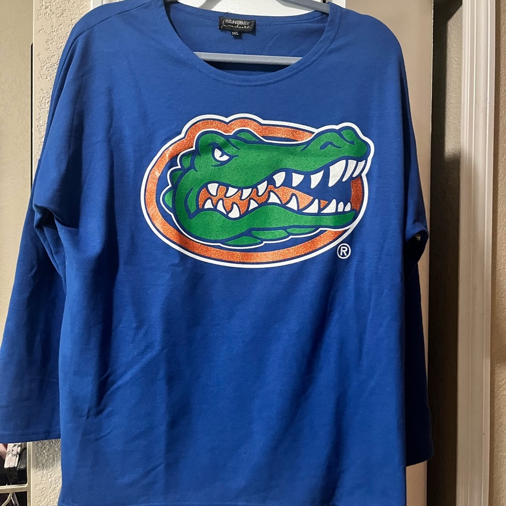 FL Gator 3/4 sleeve shirt, EUC